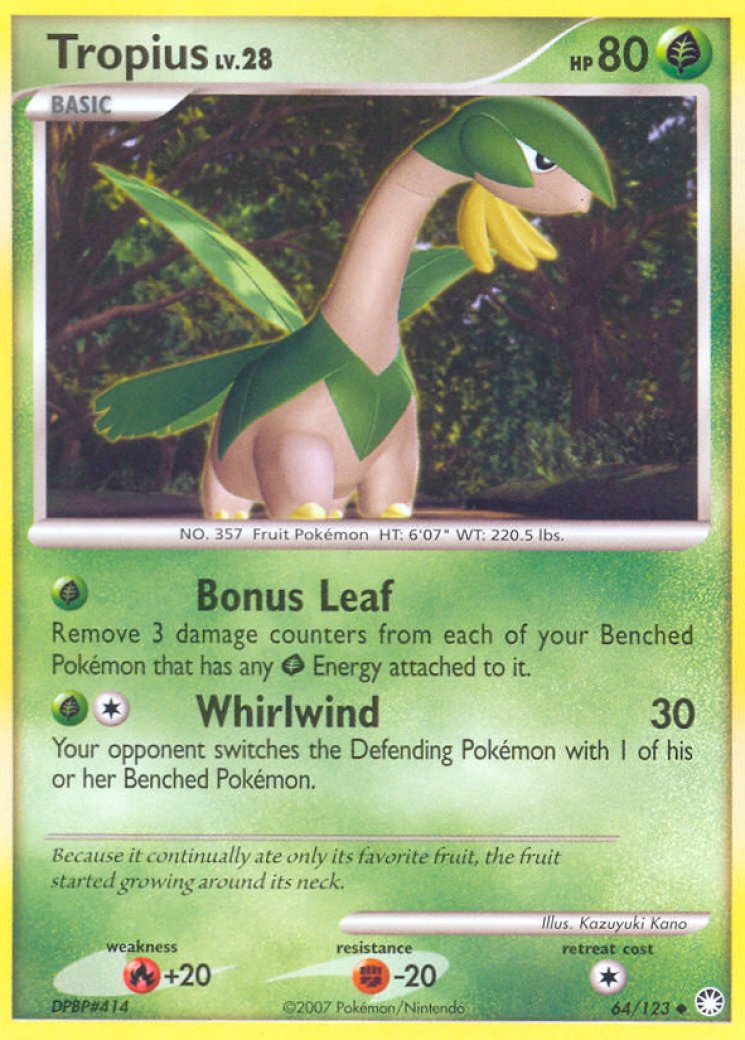 tropius pokemon card TROPIUS 24K GOLD DECORATION main image 1