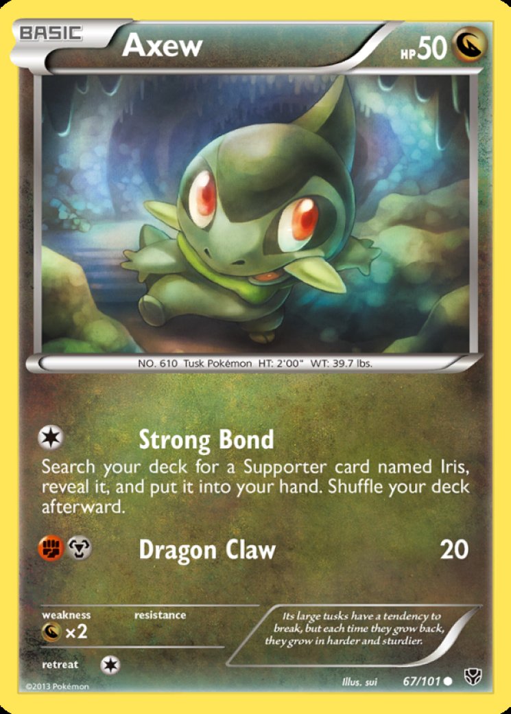 axew mcdonald's pokemon card Axew (12/12) [McDonald's Promos: 2012 Collection]