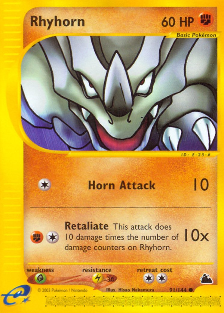 rhyhorn pokemon card Game Gift for the Collector [Colourless][Colourless][Colourless] Pokemon Card - Legendary Collection