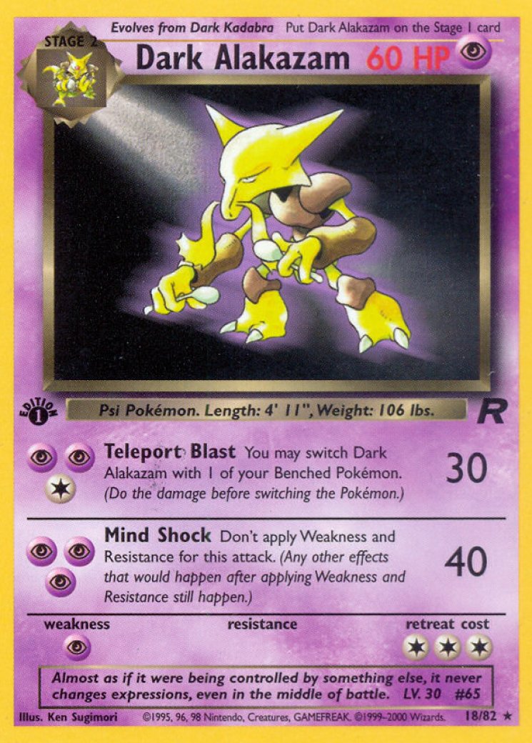 Dark Alakazam (1) - Team Rocket - Pokemon Card Prices & Trends