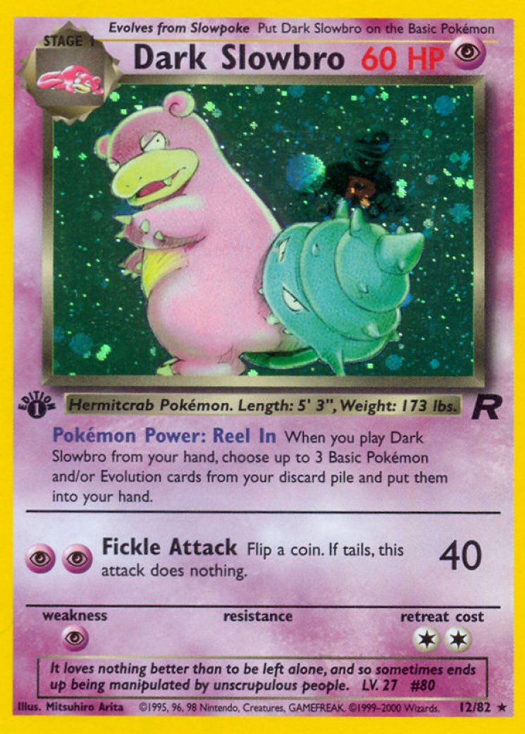 shiny slowbro pokemon card POKEMON RAINBOW CARDS main image 1