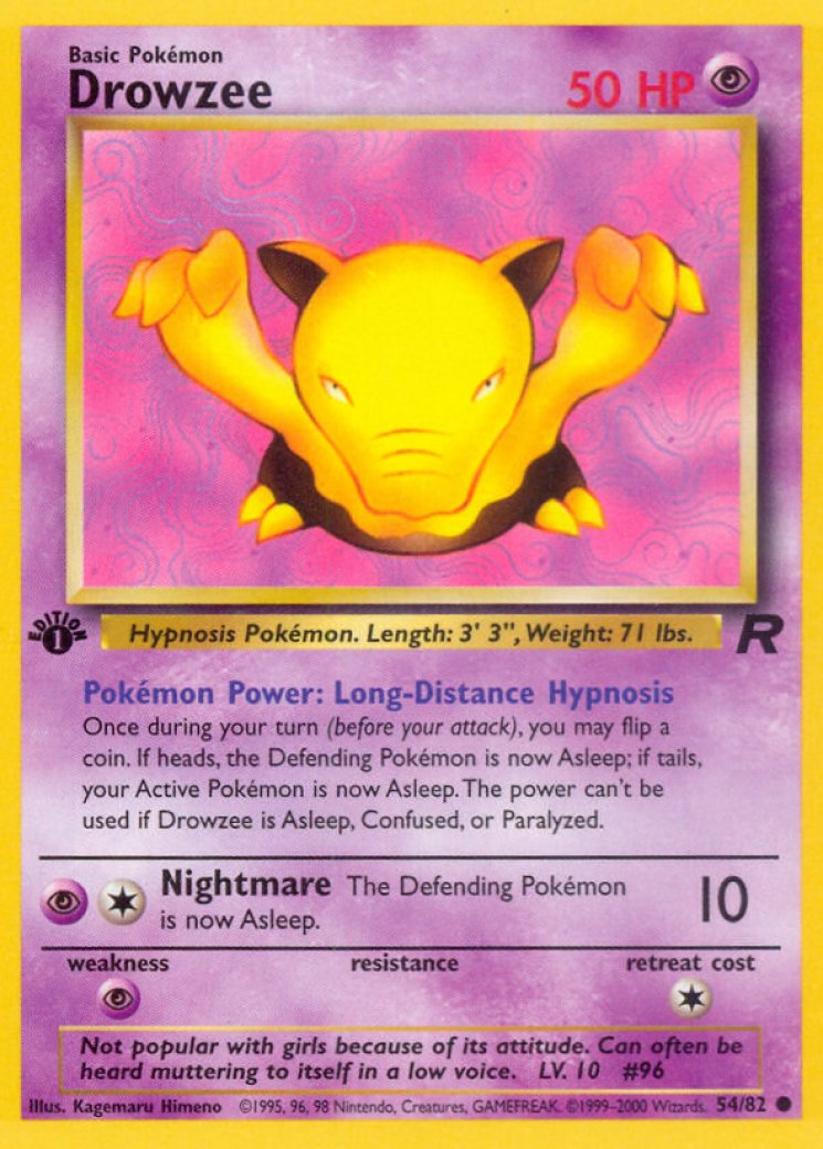 1995 hypno pokemon card value Pokemon - Hypno (36/111) main image 1
