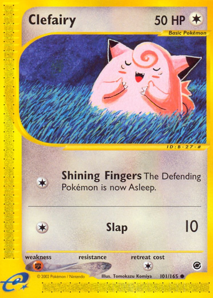 shiny clefairy pokemon card POKEMON Card BASE Set CLEFAIRY #5/102 Black Star Rare Holo Holofoil Shiny  NM-M