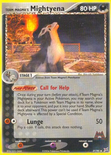 Team Magma's Mightyena - 37/95