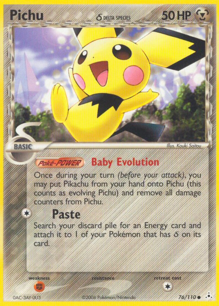 rare pichu card L1 Legend SoulSilver 031/070 Pichu 1st Edition Holo