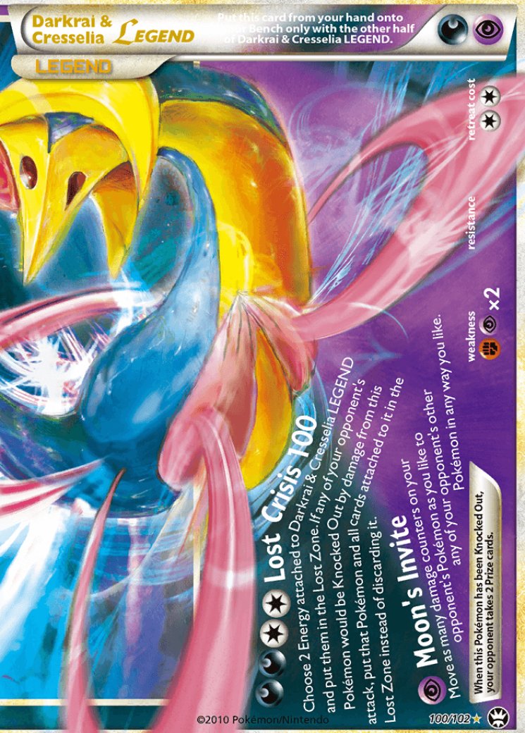 Darkrai & Cresselia Legend (Bottom) 100/102 Price 2026 | Triumphant
