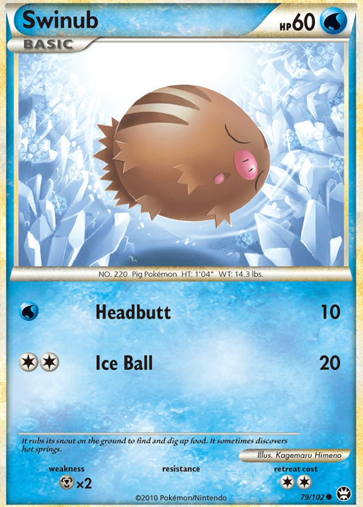 pokemon card swinub Pokmon - Battle Partners Pokemon Card - Neo Revelation