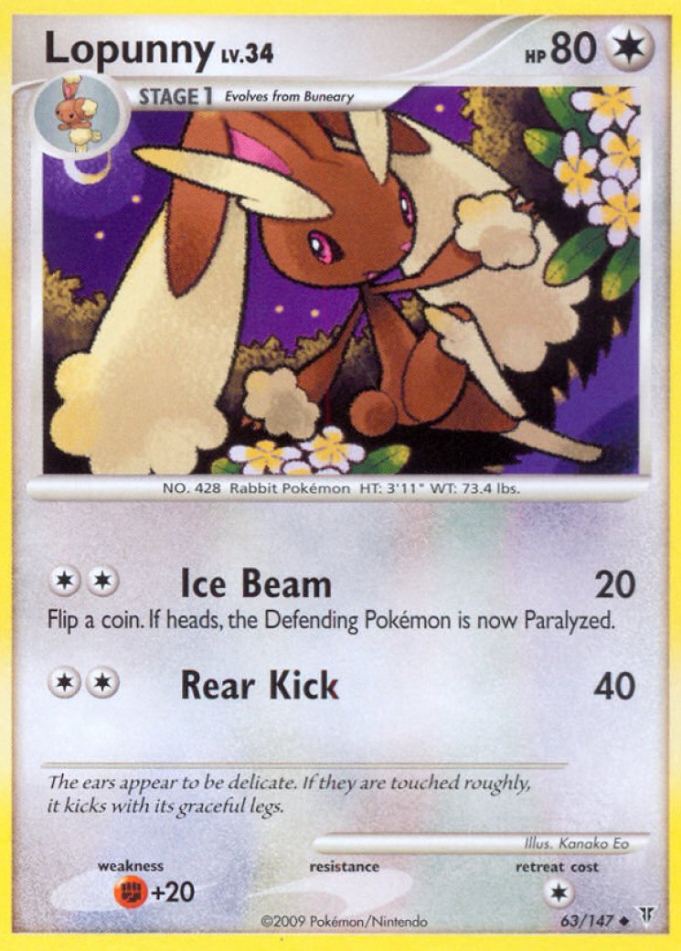 lopunny pokemon card value Lopunny 63 Price 2026