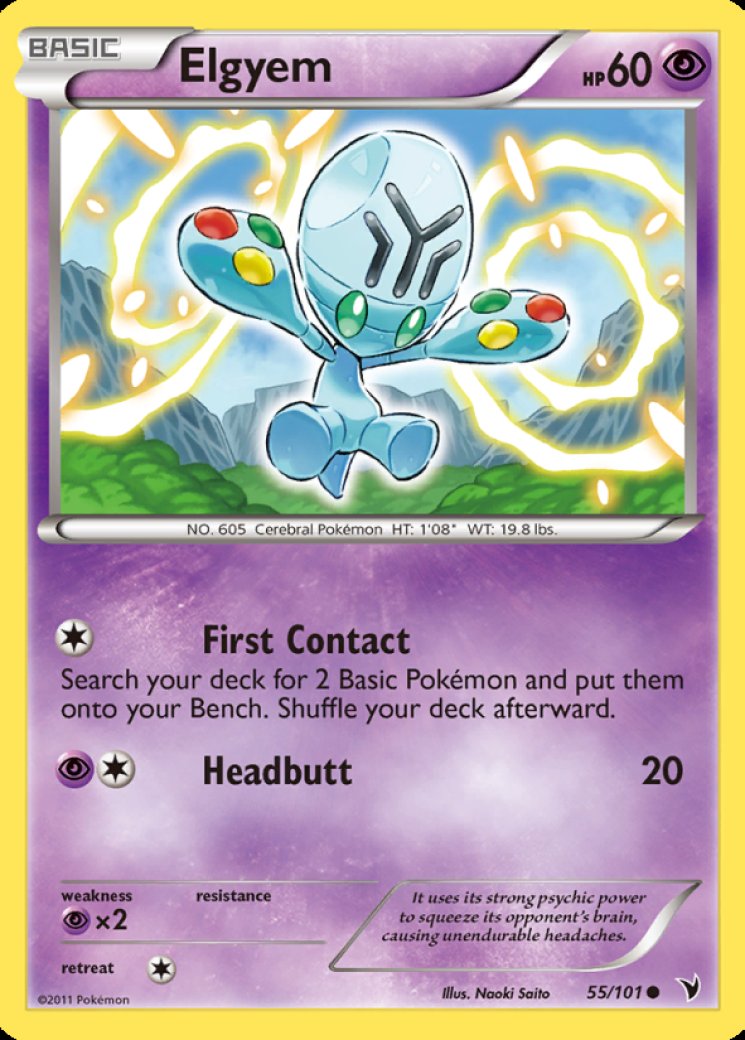 elgyem pokemon card value 30 Retreat Cost Elgyem [Reverse Holo] #73 Prices