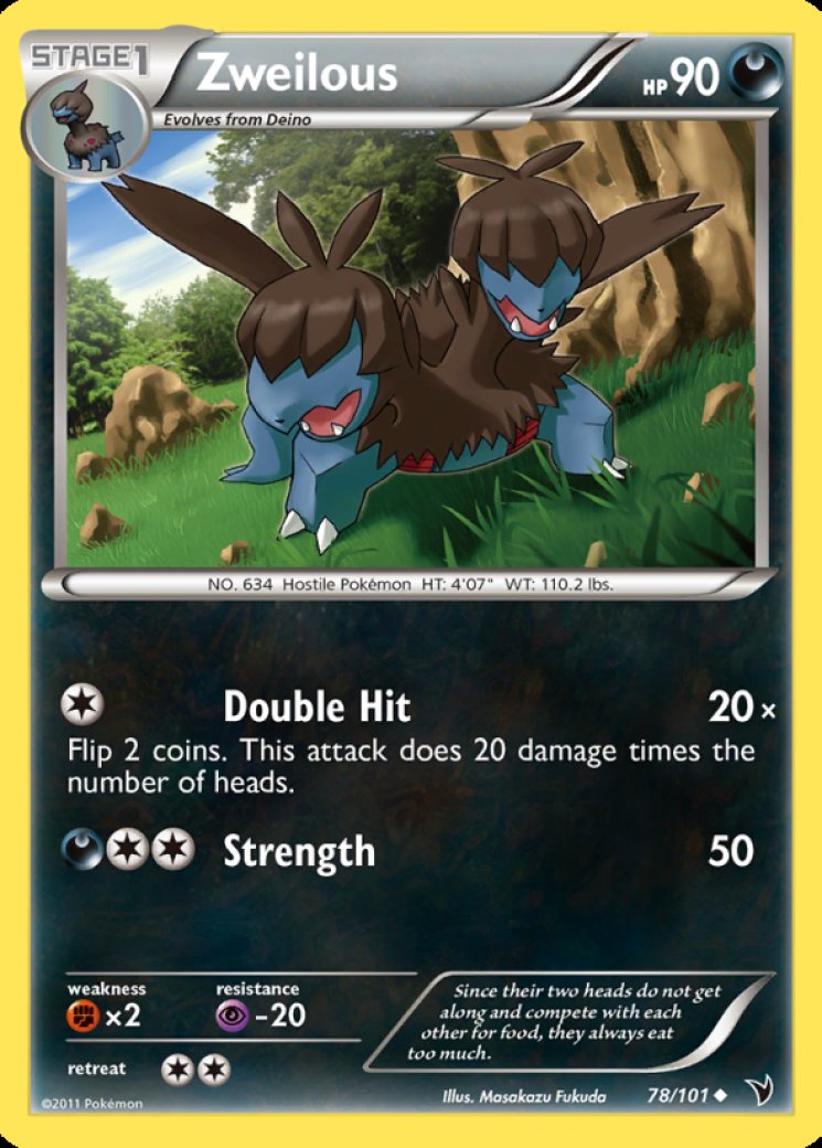 zweilous pokemon card price Zweilous 147 is trending upwards. PSA 10 averages $200 on eBay, which equals 670% profit. Profit/loss calculation is based on the lowest grading tier of $18.99. Prices are from TCGplayer & eBay