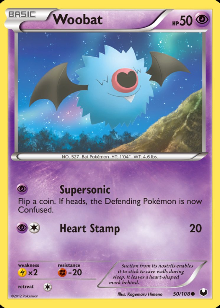 woobat pokemon card value 068/203 - (Reverse Holo) variation to centering Woobat - Louilink - Rating