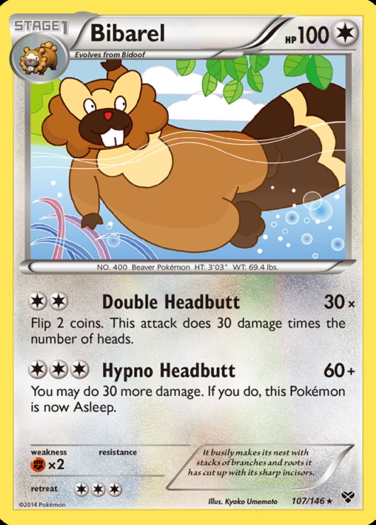 beaver pokemon card DYNAMITE Remove all Special Conditions and 4 damage counters from Bibarel I Wish I Still Had
