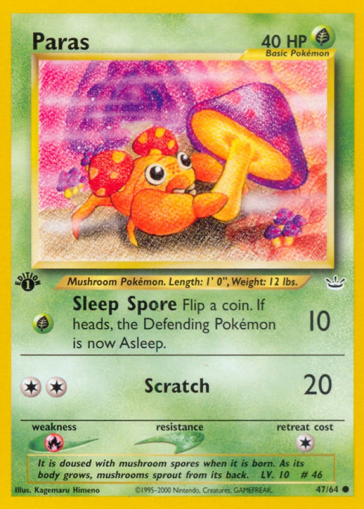 paras pokemon card value Vintage Uncommon - Parasect Jungle Non-Holo Pokemon Card 41/64
