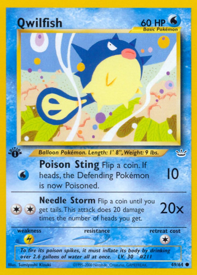 qwilfish pokemon card value 21/73 - (Reverse Holo) Placeholder Image Provided Commune - Pokemon - Poing