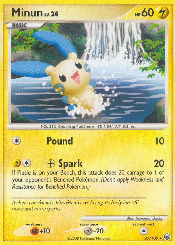 minun pokemon card price Plusle & Lot - Paradox Rift - Rare - 2 Card Lot Minun (7/97) Amazon.com: Pokemon - Minun 194/182
