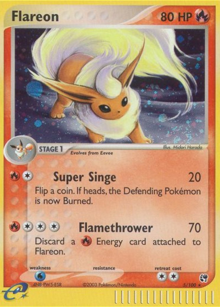 first edition pokemon cards ebay Jungle Flareon 3/64 Holo (Wizards TCG, Pokémon) SGC 6| Bitz & Buttons main image 1