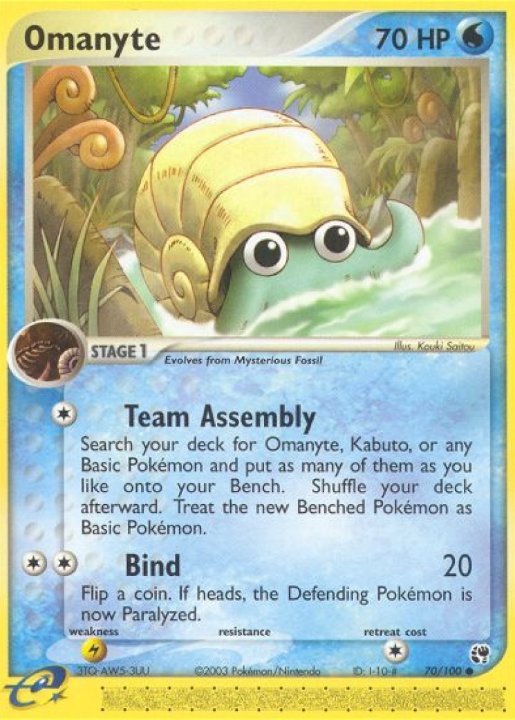 omanyte pokemon card value 52/62 1st Edition Fossil PSA 9 or Kabutops ex isnt affected by Resistance Omanyte - Arceus - Pokemon