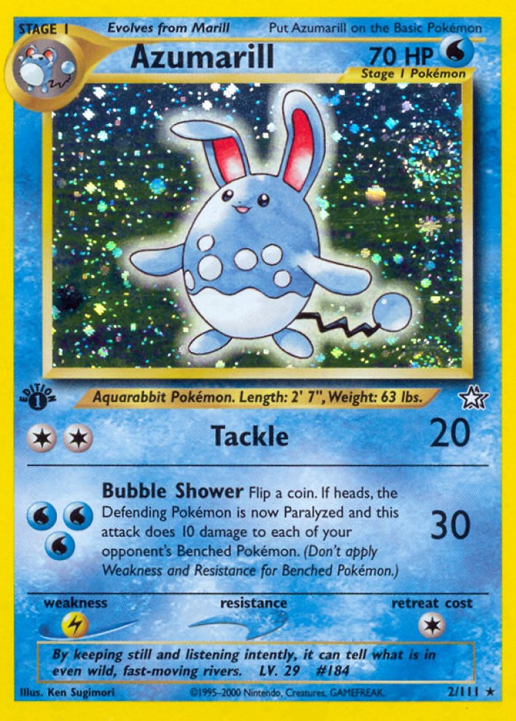how much is a shiny azumarill pokemon card worth Prices & Value 2026 POWER) [2W] Aqua Sonic (40) Dont apply Resistance. Pokemon Card Azumarill XY11 Shiny