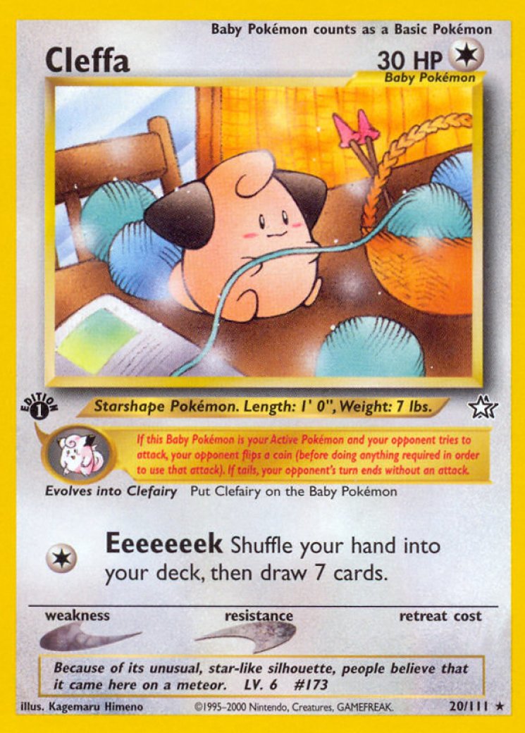 cleffa full art pokemon card This Cleffa card from obsidian flames is one of my favorite cards from this  Pokmon set in terms of artwork. This artist gave Cleffa all the attention  it needed with this beautiful