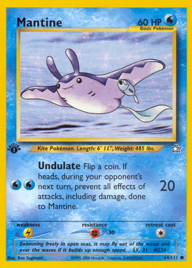 mantine pokemon card value Mantine Uncommon – Gold, Silver, New World 226 Pokemon Cards – CollexyLux –  CollexyLux.dk main image 1