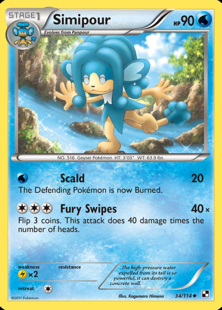 simipour pokemon card value Pokmon 2011 Pokmon Illus [CC] Gentle Slap (70) NOTE Simipour #18 Prices | Pokemon