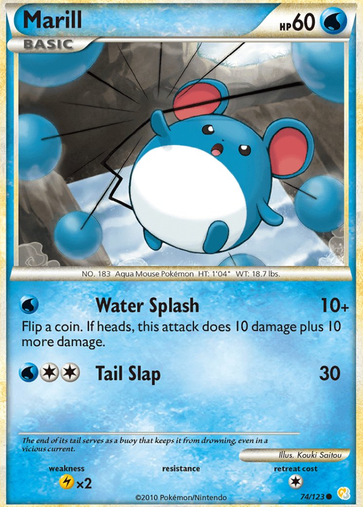 pokemon marill card Amazon.com: Pokemon - Marill (74/123) main image 1
