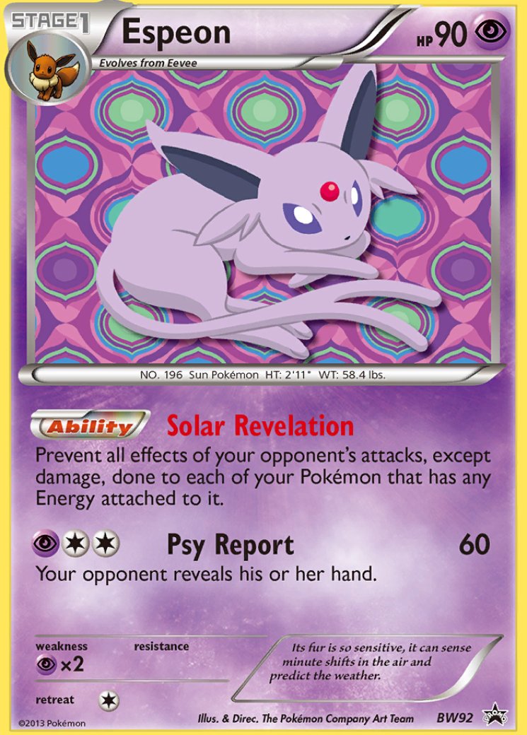 espeon pokemon card value Espeon - BW92 BW92/98 Price 2026