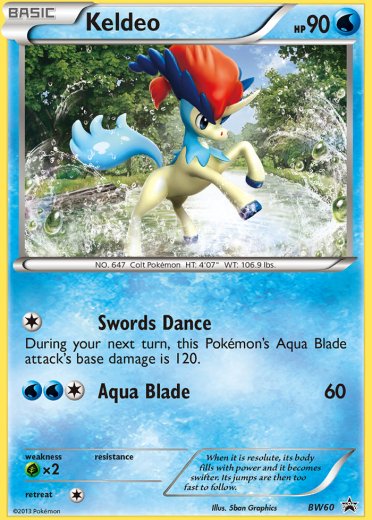 Keldeo - BW60 (Tinsel Holo)