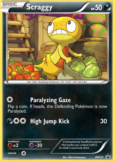 Scraggy - BW25 (Cosmos Holo)