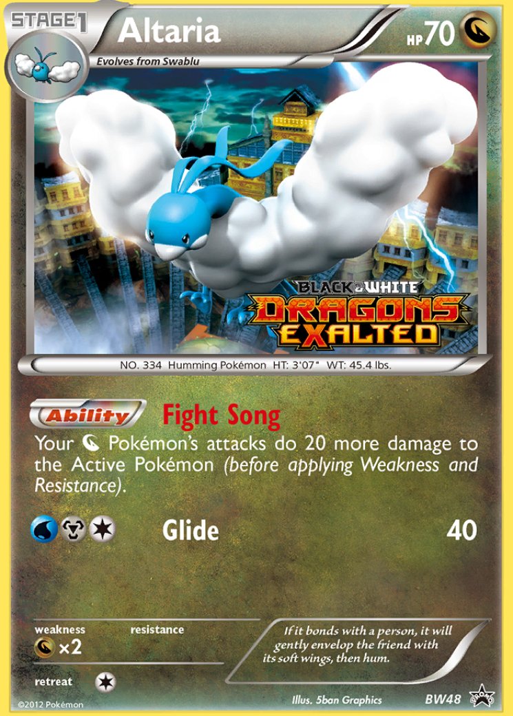Altaria - BW48 (Prerelease) [Staff] BW48/98 Price 2026 | Black and