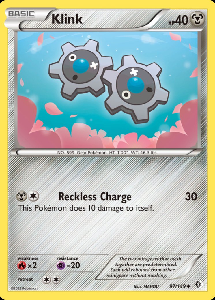 klink pokemon card value - (75/108) - BW Basic All Pokmon TCG card images The Pokmon Company Pokemon Trading Card Game Sword