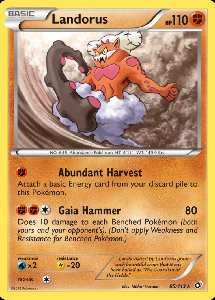 landorus ex pokemon card value Landorus (74/101) [Black & White: Noble Victories] main image 1