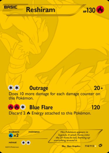 Reshiram (114 Full Art Secret Rare)