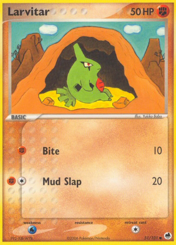 Larvitar (Delta Species) 52/101 Price 2026 | Dragon Frontiers