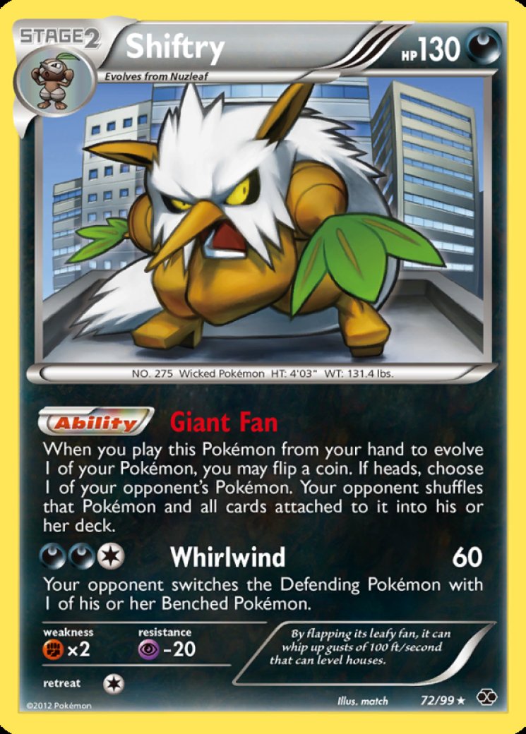 shiftry stage 2 pokemon card value Shiftry stage two 140 HP