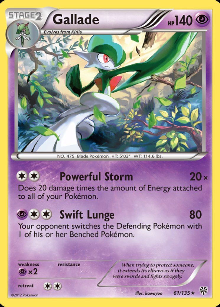 gallade pokemon card price Amazon.com: Pokemon - Mega-Gallade-EX (35/110) - XY Roaring Skies main image 1