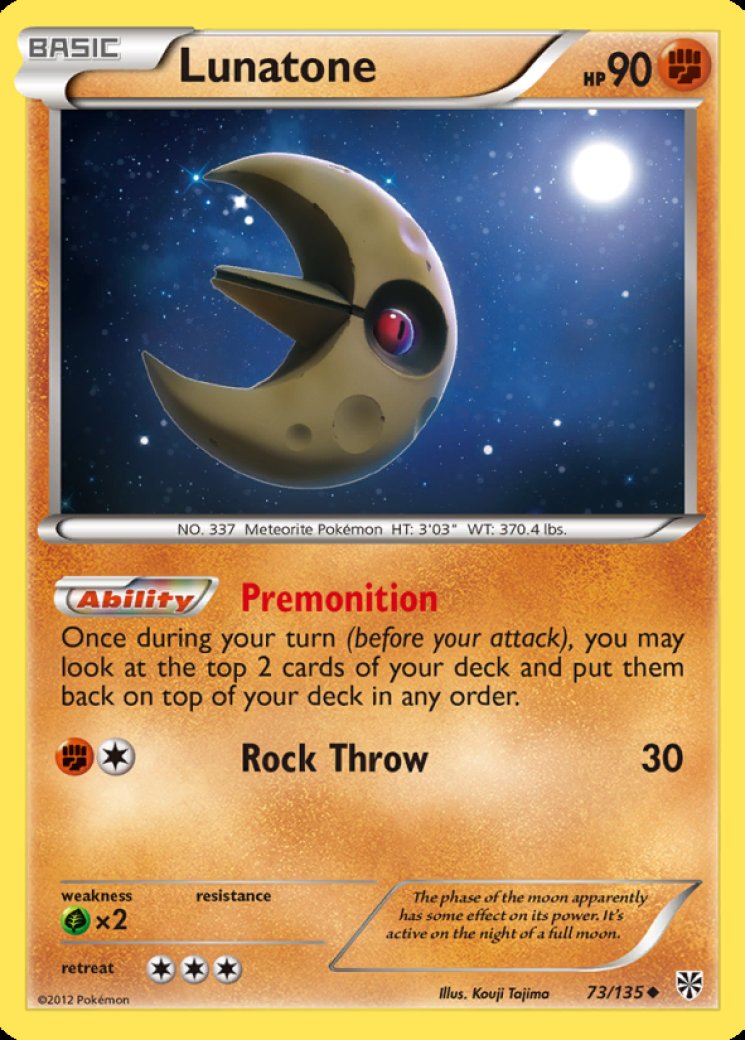 pokemon card lunatone - 68/147 RarityUncommon Hit Points90 HP Formnull Lunatone | Pokémon Cards and
