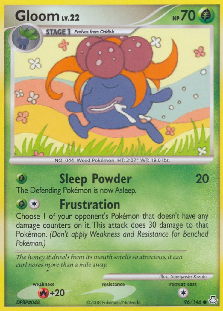 1995 gloom pokemon card value Pokmon TCG: Oddish, & Vileplume Cards with 2 Booster Packs & Coin [GG] Foul Odor (20) Both the Defending Pokemon and Gloom are now Confused (after doing damage). 2000 Pokemon Rocket Dark Gloom
