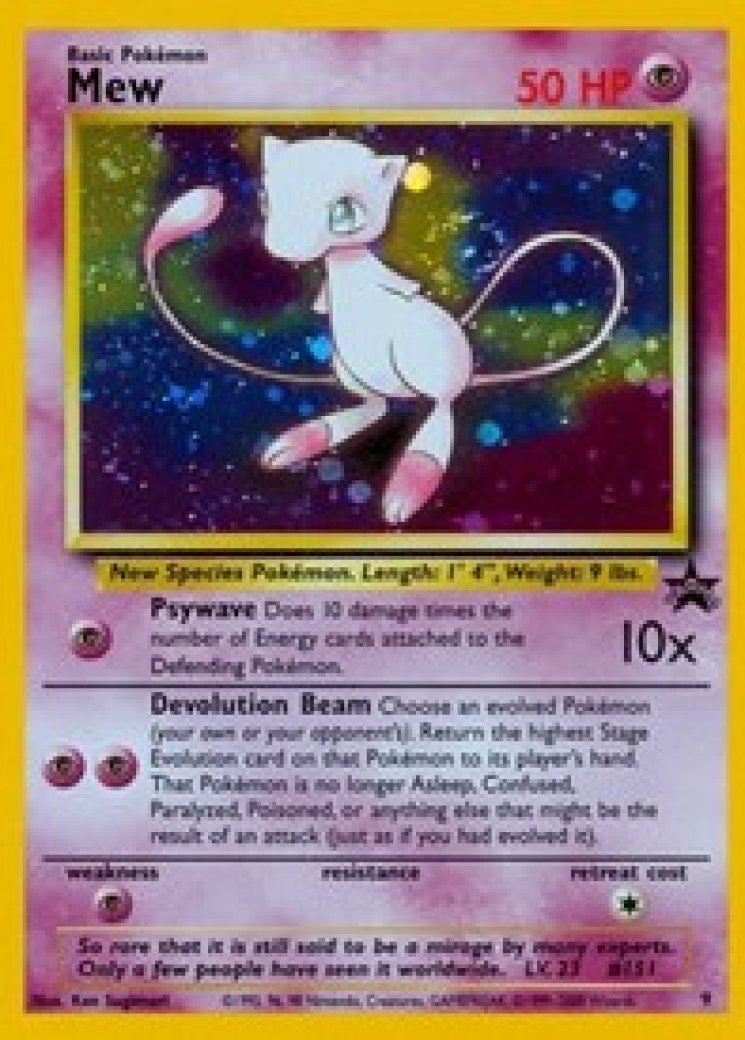 mew first edition pokemon card 2012 POKEMON JAPANESE BLACK & WHITE DRAGON BLAST 1ST EDITION MEW EX #51 PSA 10 From the Wizards Black Star Promos set The 12 Most Expensive Mew