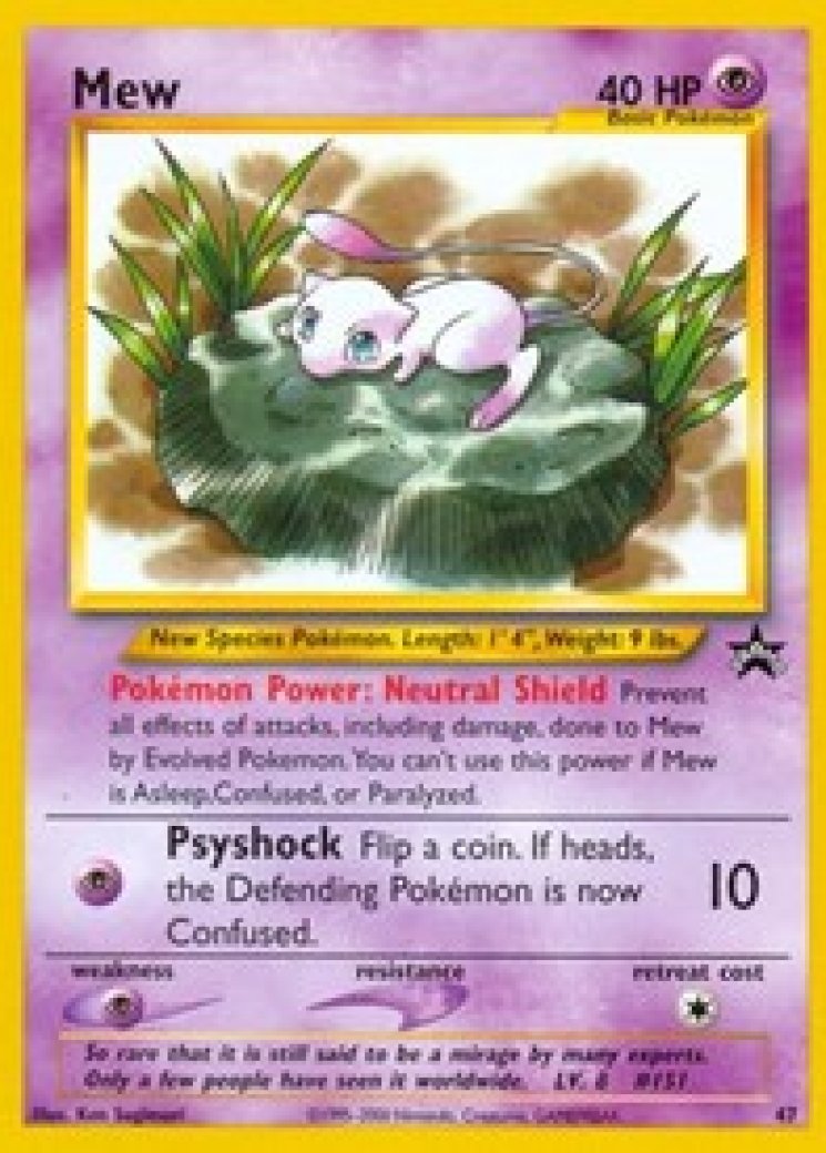 mew holographic card worth Pokemon Card - Ancient Mew Ultra Rare - 2000 Movie Promo Double Sided Holo