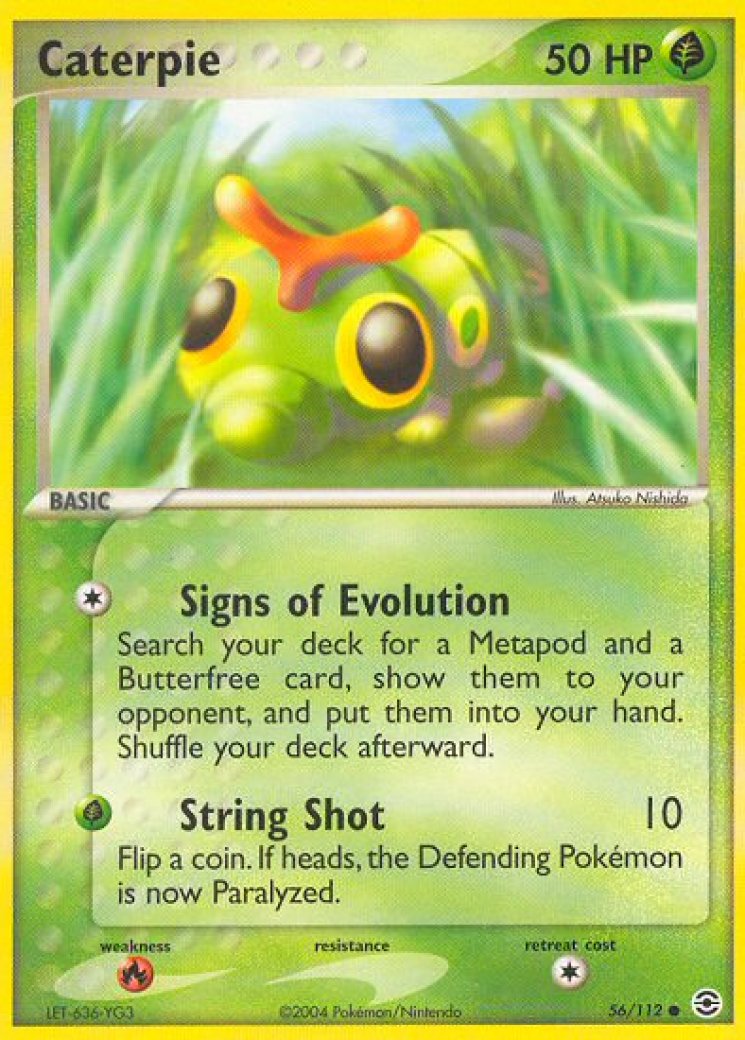 caterpie pokemon card 057 HeartGold SoulSilver Scarlet and Violet 151 Singles Caterpie - 001/264