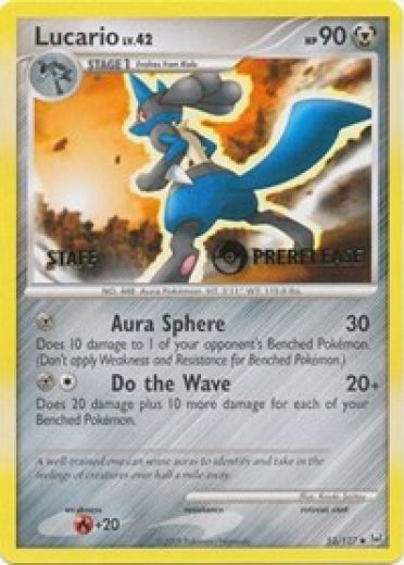 Lucario - 53/127 (Prerelease) [Staff]