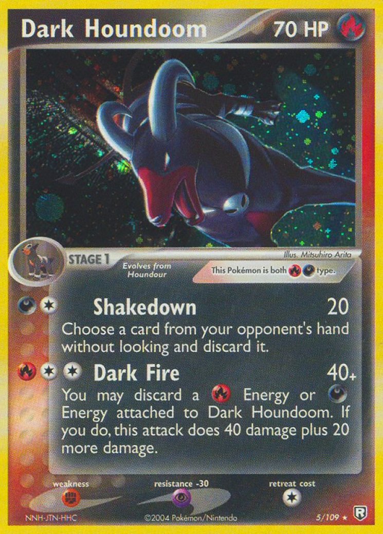 pokemon houndoom card Pokemon Card Japanese Team Rocket's Houndoom 017/098 sv10 U TCG —  ToysOneJapan