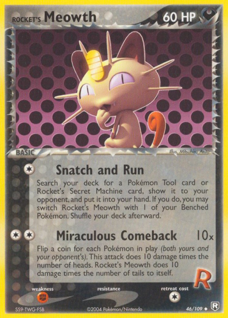 Rocket's Meowth 46/109 Price 2026 | Team Rocket Returns
