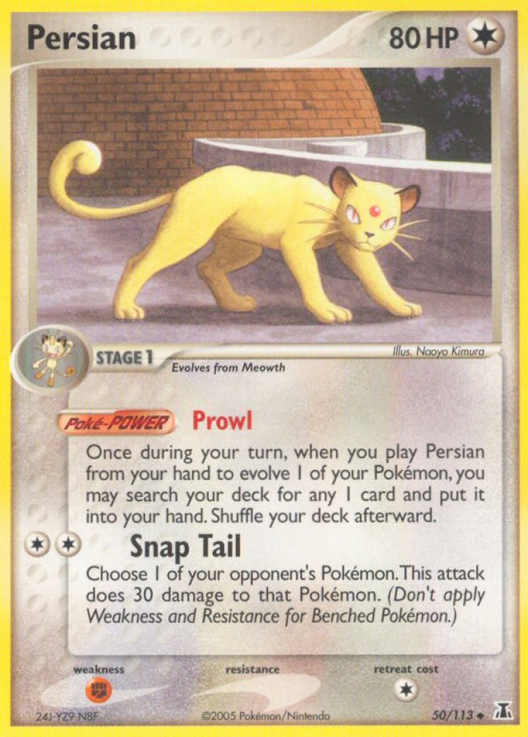 #53 persian pokemon card Persian #53 Topps Pokmon Card  Click and Collectables