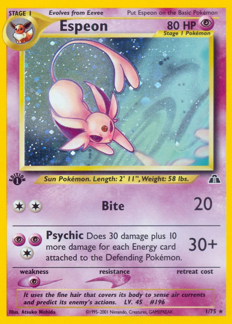 Espeon (1) 1/75 Price 2026 | Neo Discovery
