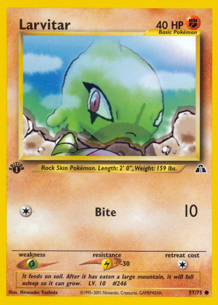 larvitar pokemon card value Fighting / 70 / Basic Attack 1 b329 Larvitar Pokmon Card e