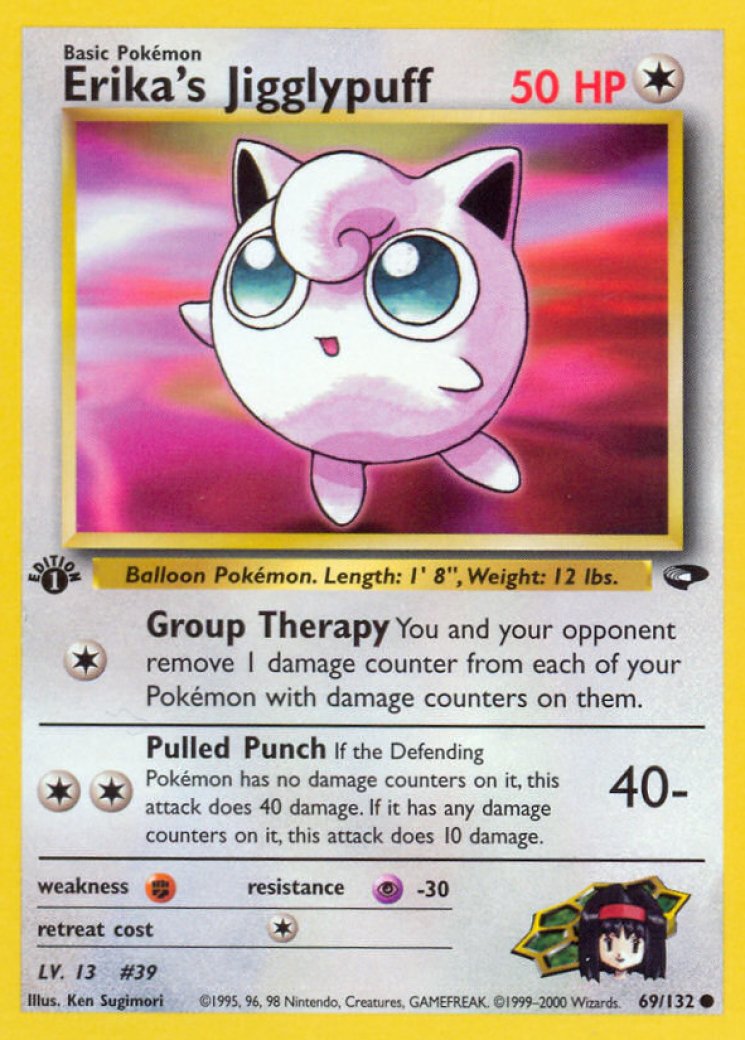 jigglypuff 1995 pokemon card value Buy Ultimate Autographed Vintage 1st Gen Jigglypuff Card – Jason Paige Shop main image 1