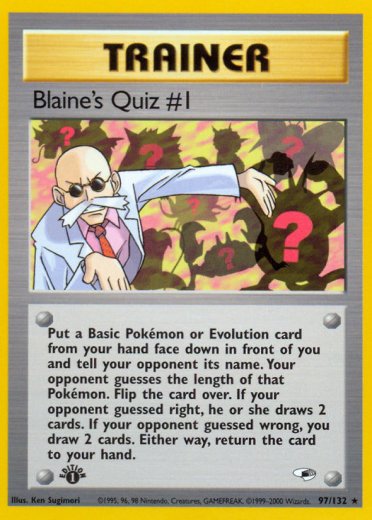 Blaine's Quiz #1