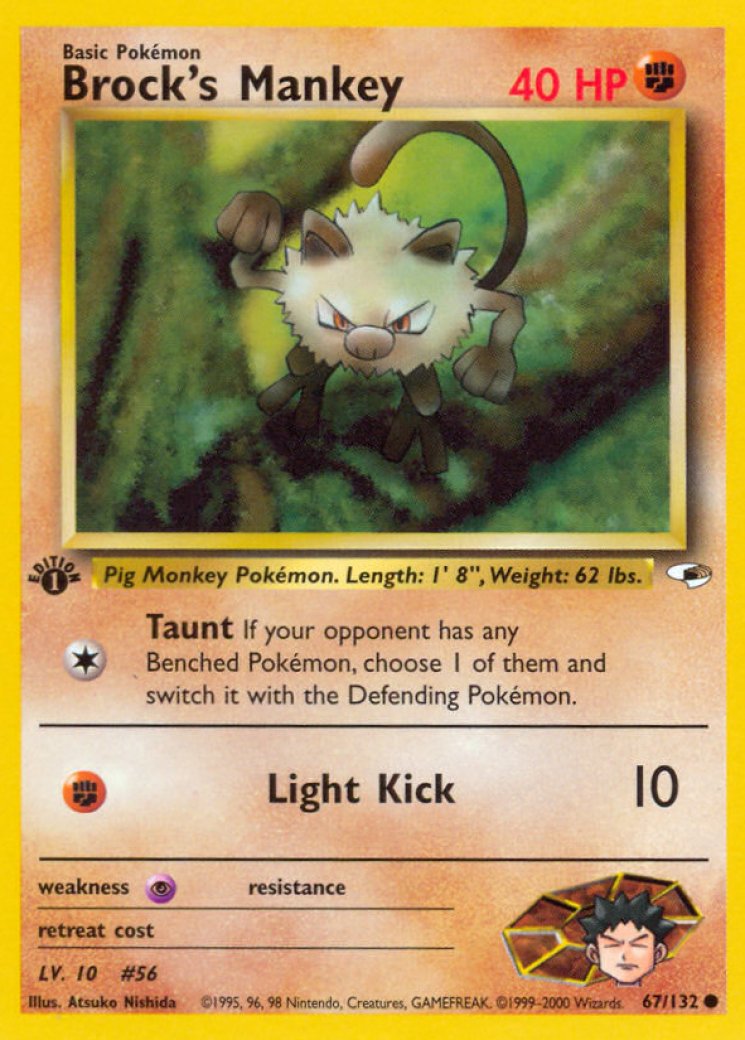 cacturne pokemon card price Pokemon Dutch Jungle Mankey (1st Edition) #55/64 Trading Card – Rotterdam  Comics main image 0